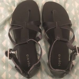 Torrid black size 11 sandals